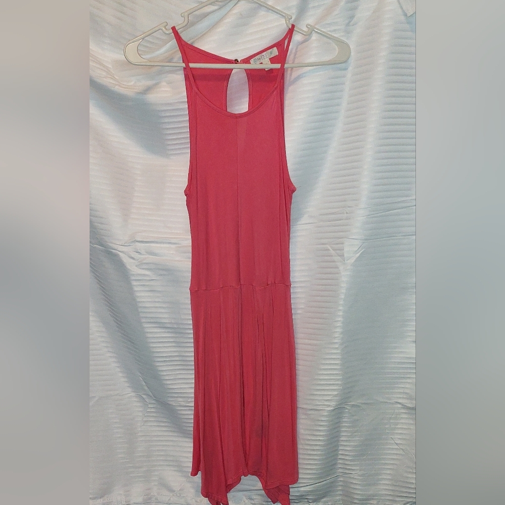 3/$5 LOVE FIRE OPEN BACK CORAL SMALL STRAP TANK WOMEN'S DRESS NEW